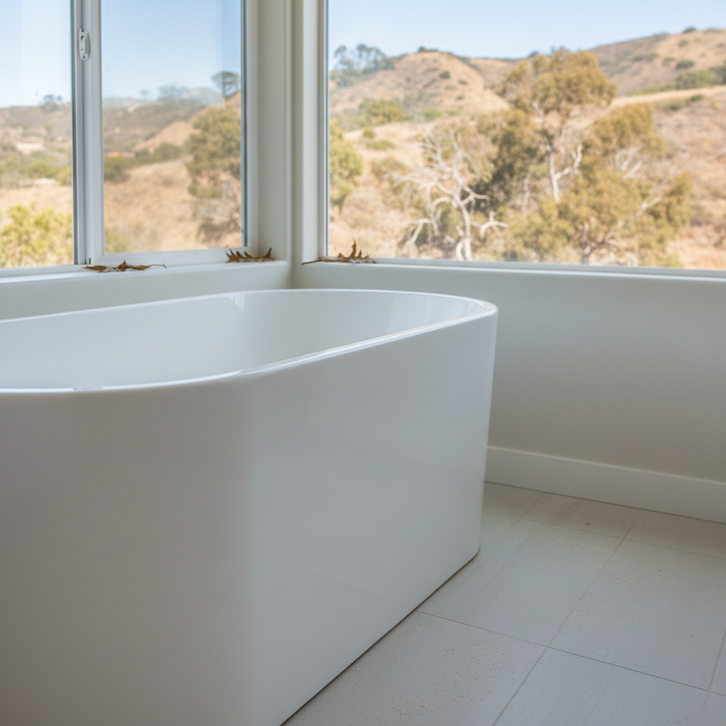 Completed bathtub replacement work at a residential property in Malibu, CA