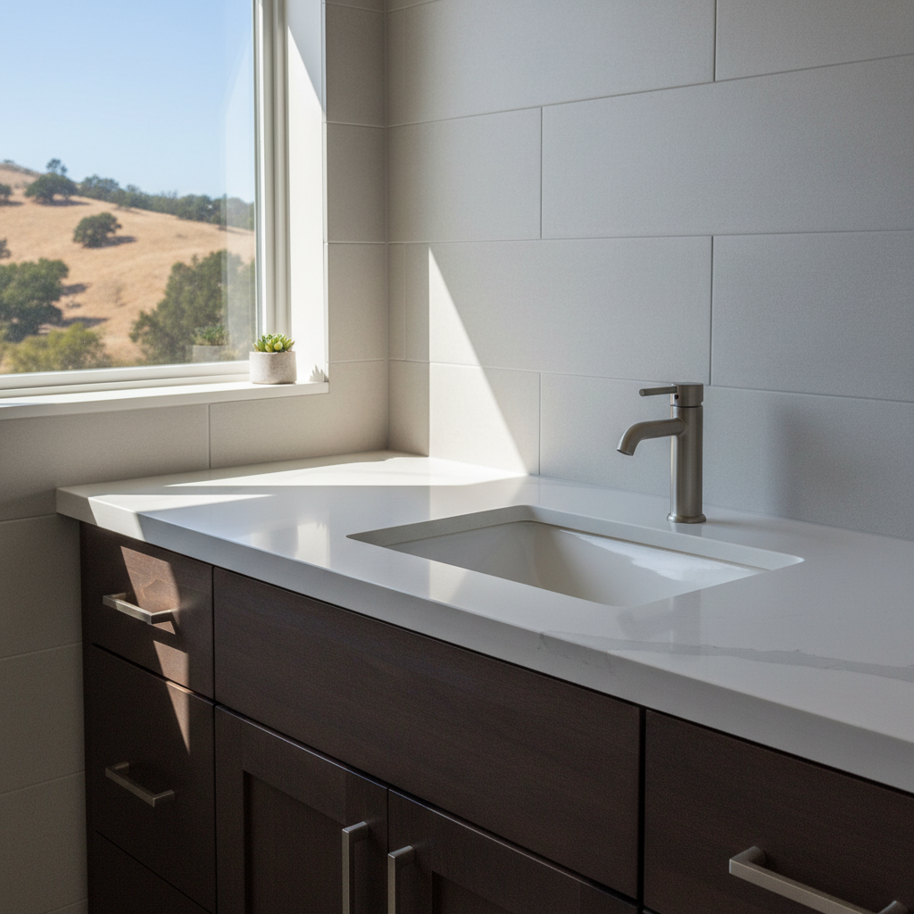 Completed vanity and sink installation work at a residential property in Thousand Oaks, CA