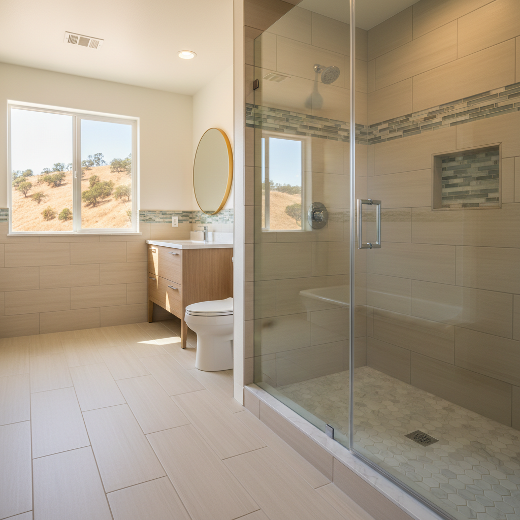 Completed tile and flooring installation work at a residential property in Thousand Oaks, CA