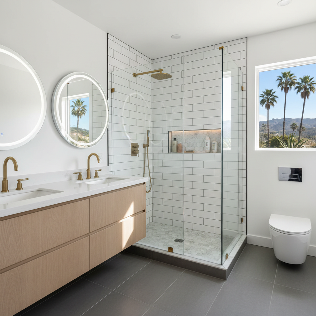 Completed plumbing work work at a residential property in West Hollywood, CA