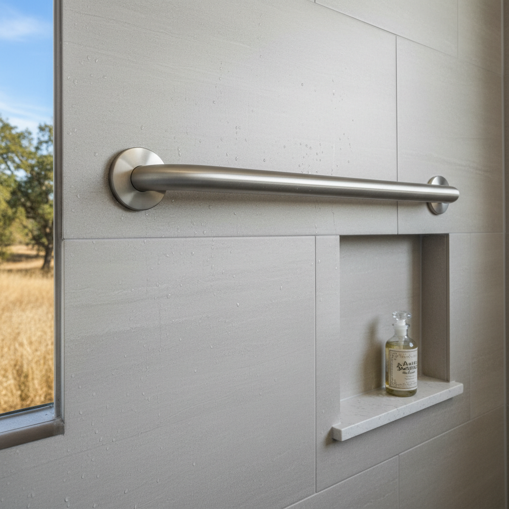 Completed handicap accessible bathrooms work at a residential property in Fair Oaks, CA