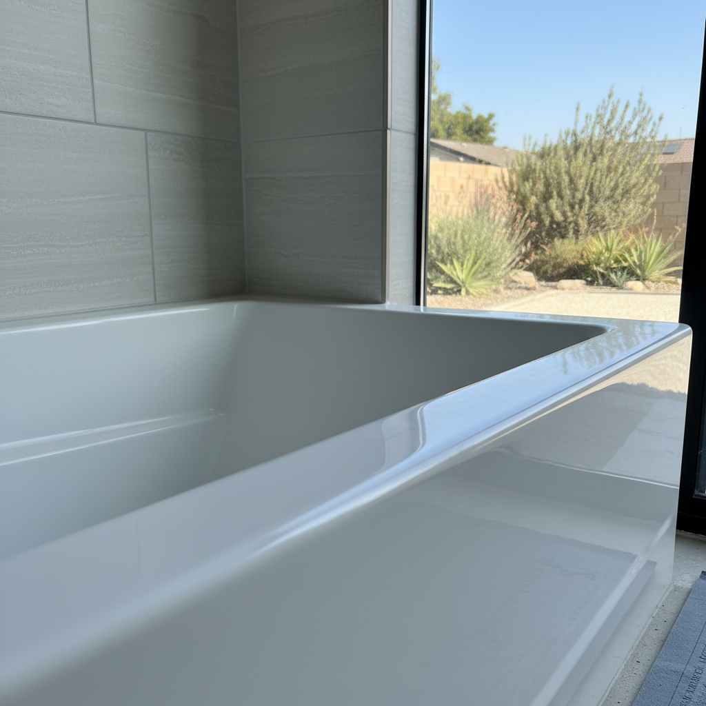 Completed bathtub replacement work at a residential property in West Hills, CA
