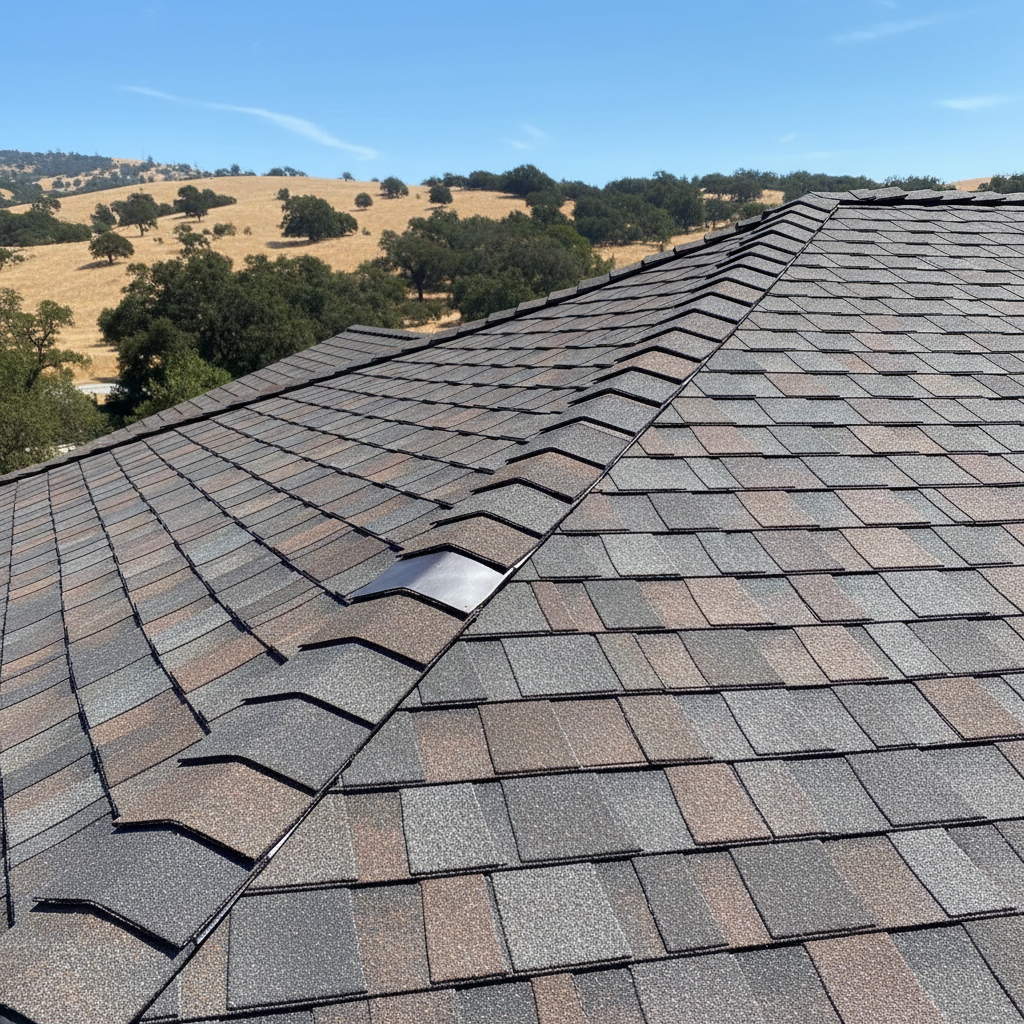 Completed roof inspection work at a residential property in Folsom, CA