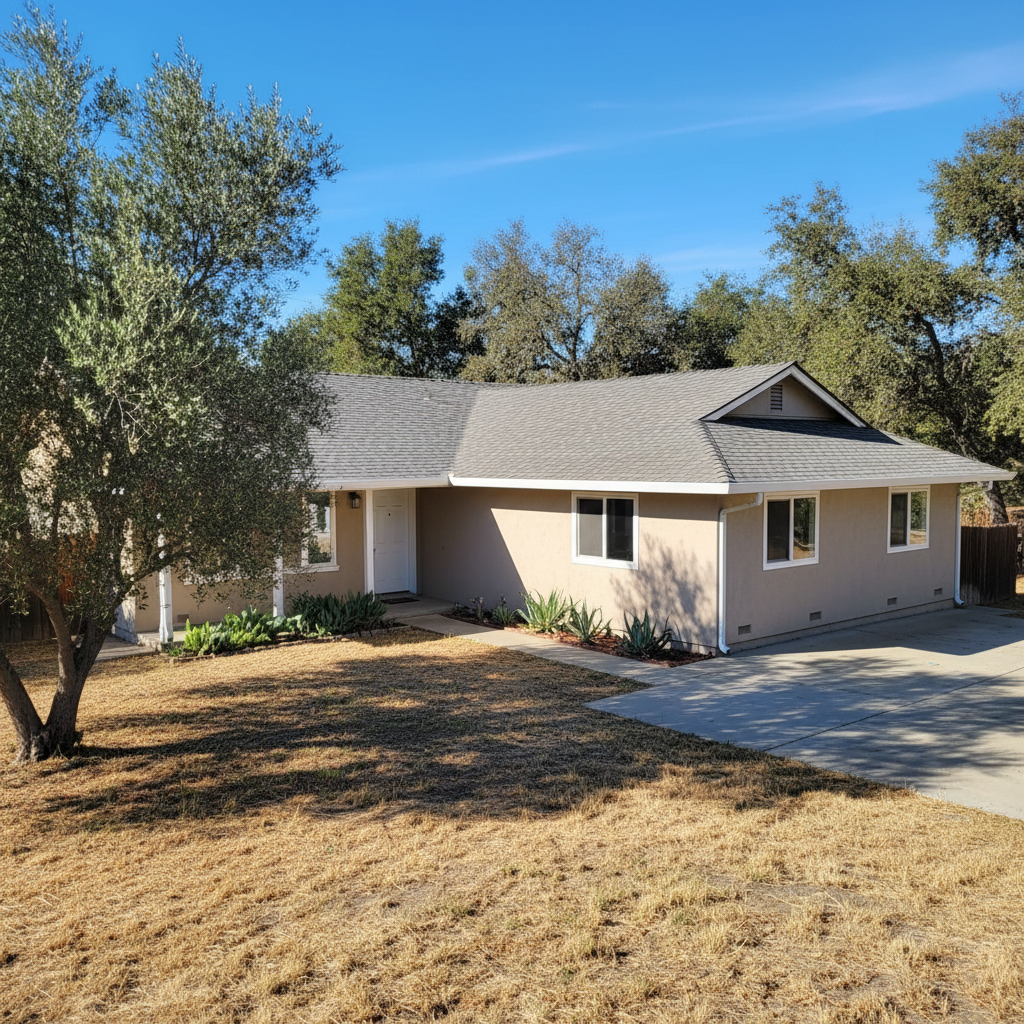 Completed roof installation work at a residential property in Citrus Heights, CA