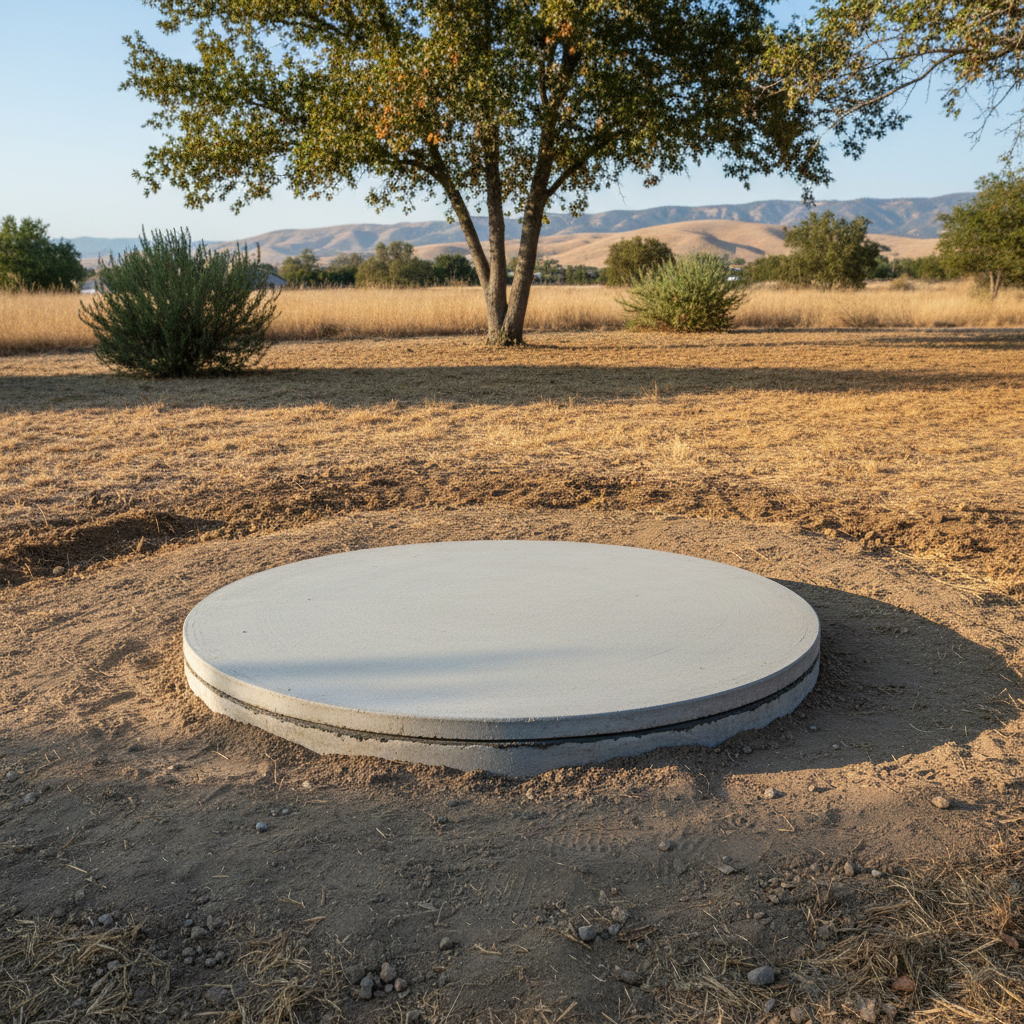 Completed septic system repair work at a residential property in Fresno, CA