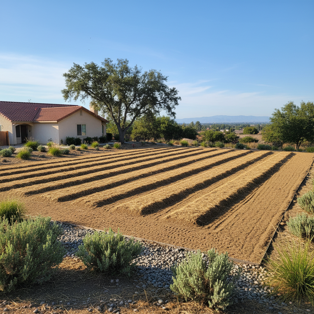 Completed drain field services work at a residential property in Fresno, CA