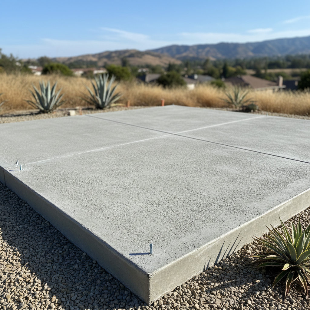 Completed shed foundation work work at a residential property in La Mesa, CA