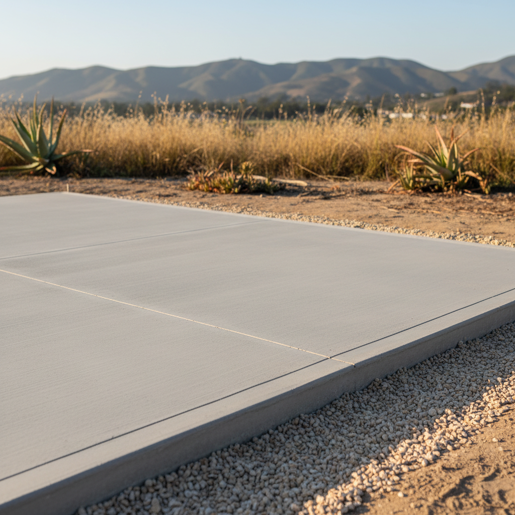 Completed shed foundation work work at a residential property in Oceanside, CA