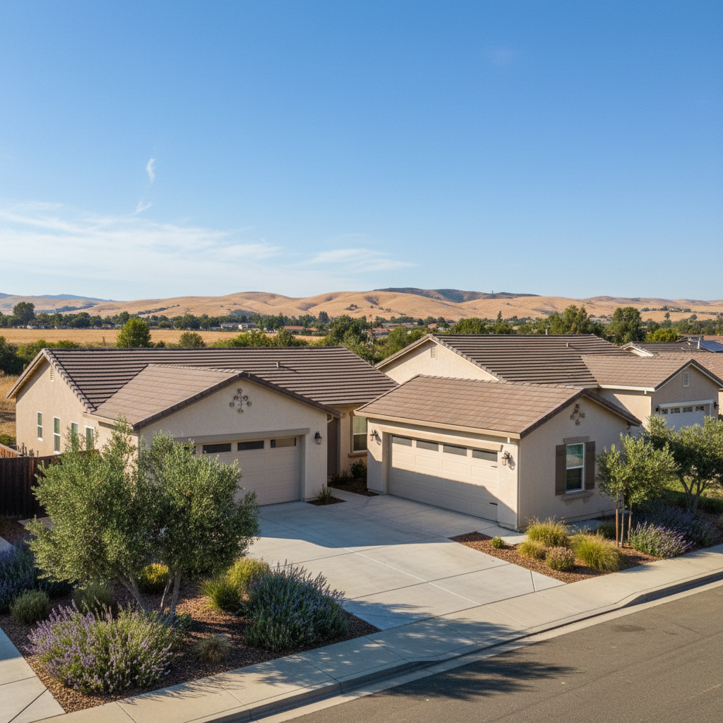 Completed garages work at a residential property in Tracy, CA