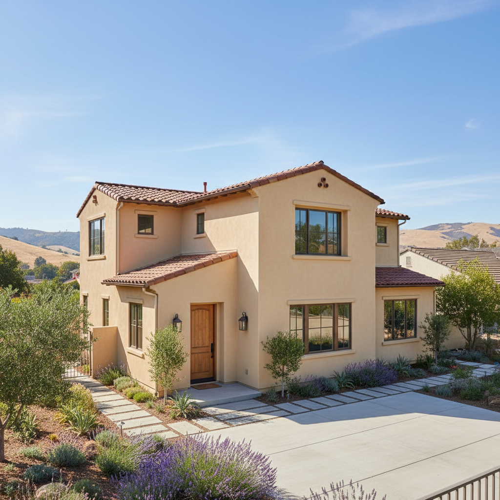 Completed commercial stucco work at a residential property in Cupertino, CA