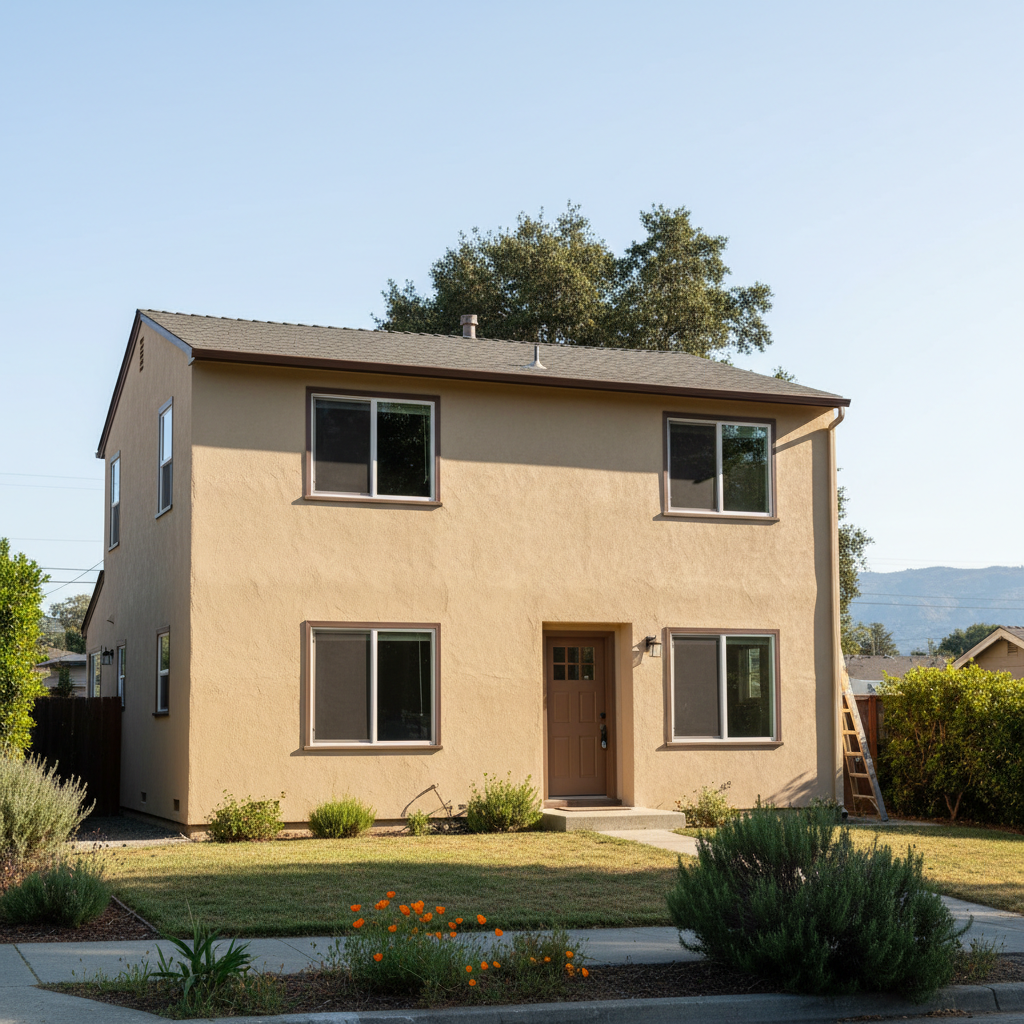 Completed eifs installation work at a residential property in Burlingame, CA