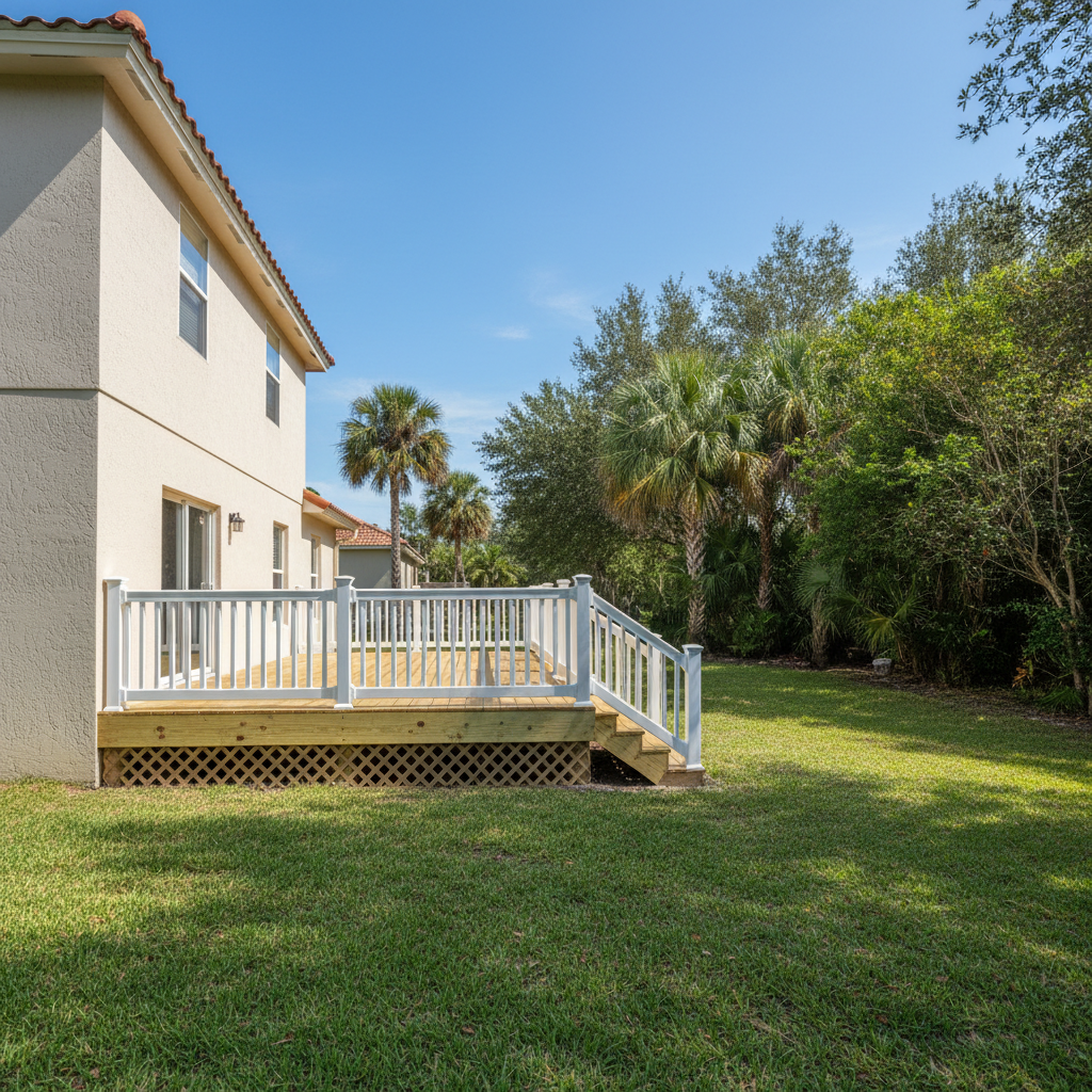 Completed deck repair work at a residential property in St Cloud, FL