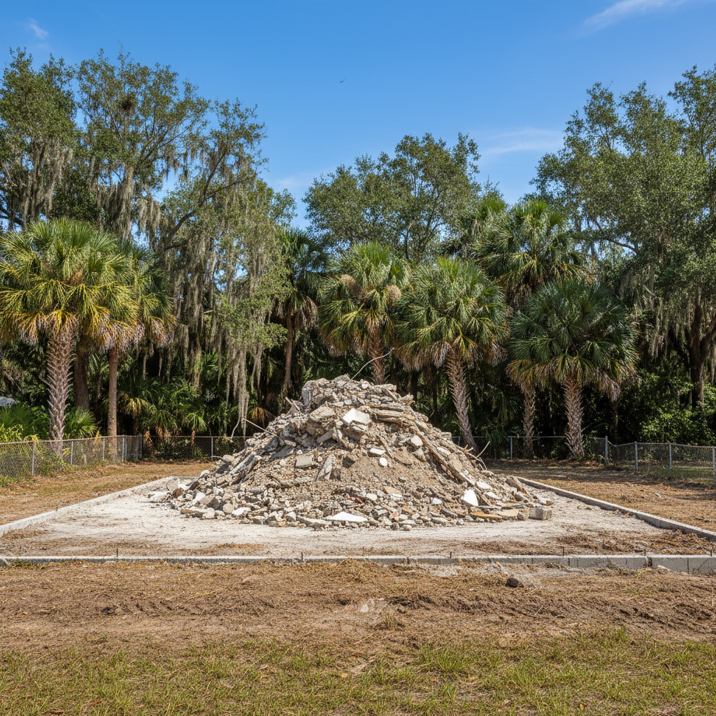 Completed residential demolition work at a residential property in Silver Springs, FL