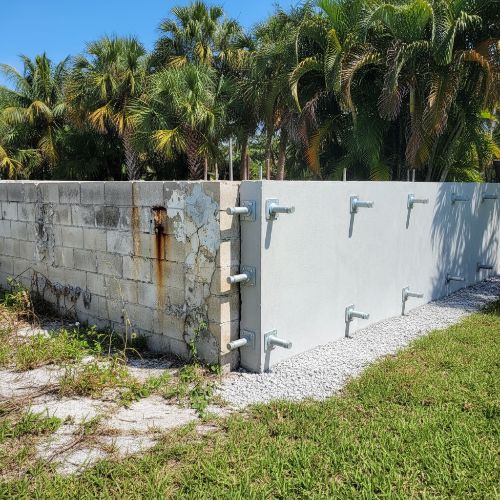Completed seismic retrofitting work at a residential property in Cape Coral, FL
