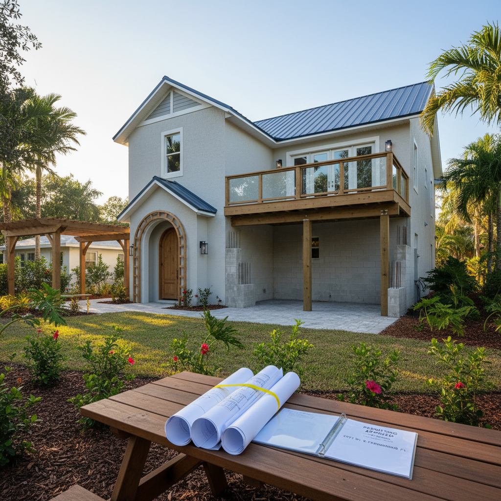 Completed construction drawings & permitting work at a residential property in St. Petersburg, FL