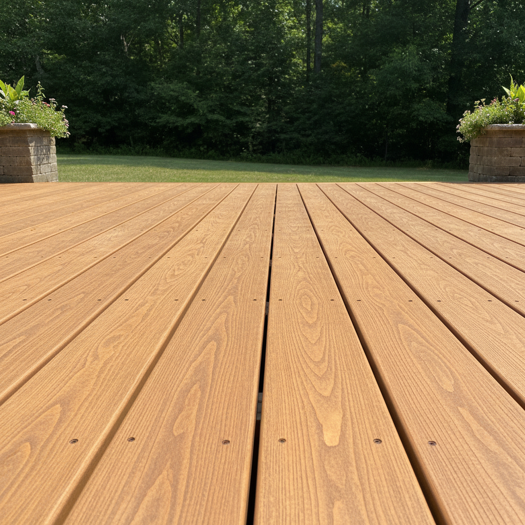 Completed deck construction work at a residential property in Ringgold, GA