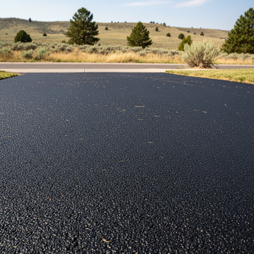 Completed slurry coating work at a residential property in Boise, ID
