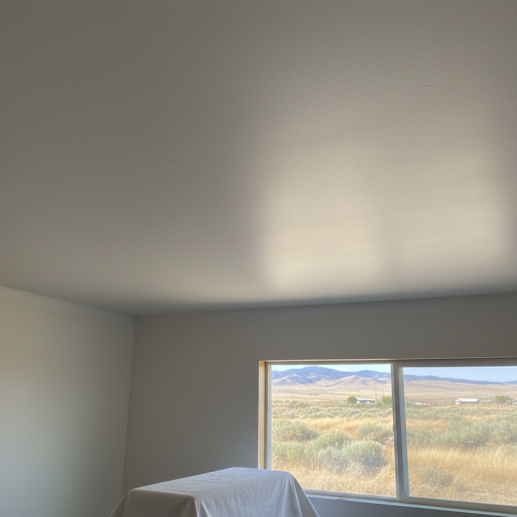 Completed popcorn ceiling removal work at a residential property in Boise, ID