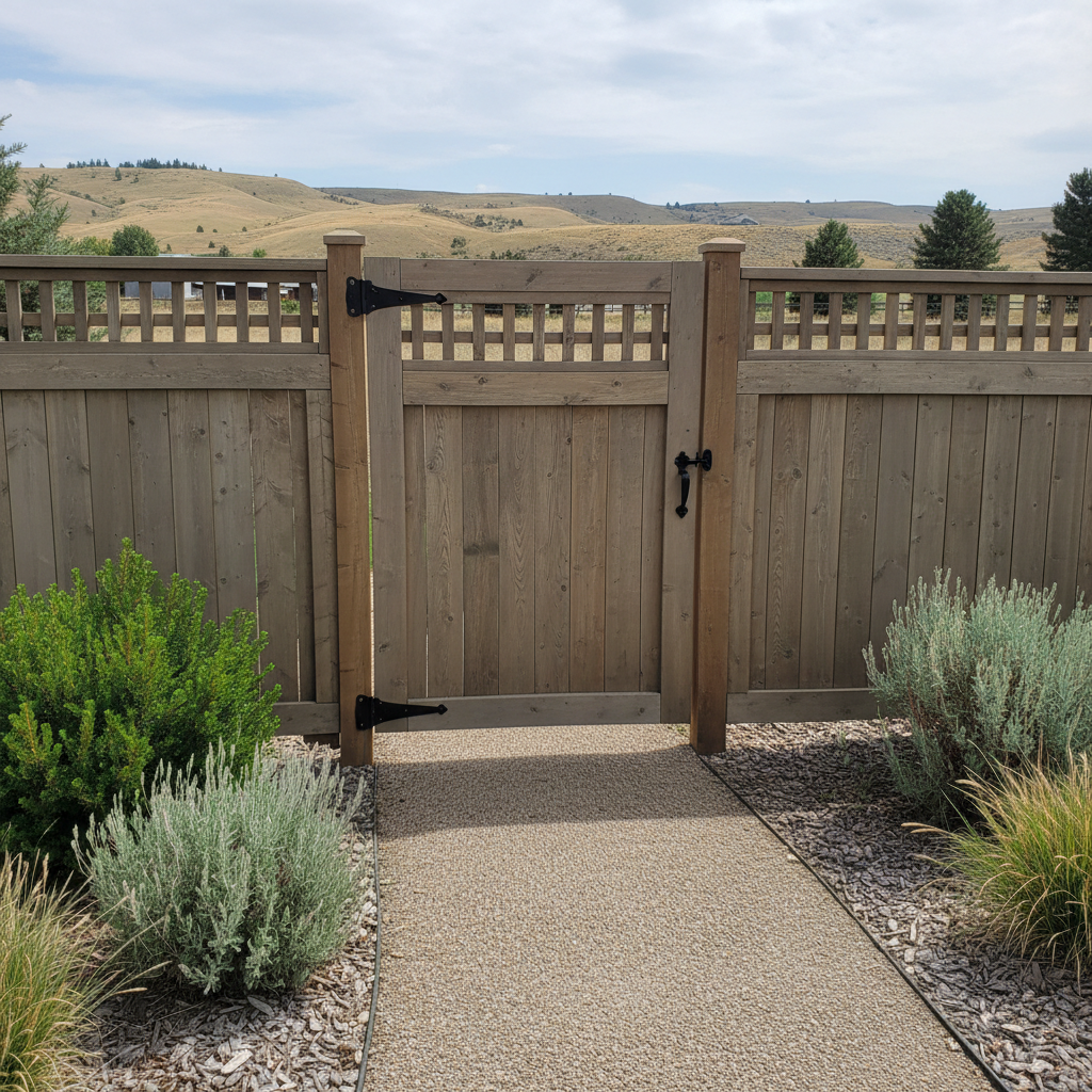 Completed gate installation work at a residential property in Boise, ID