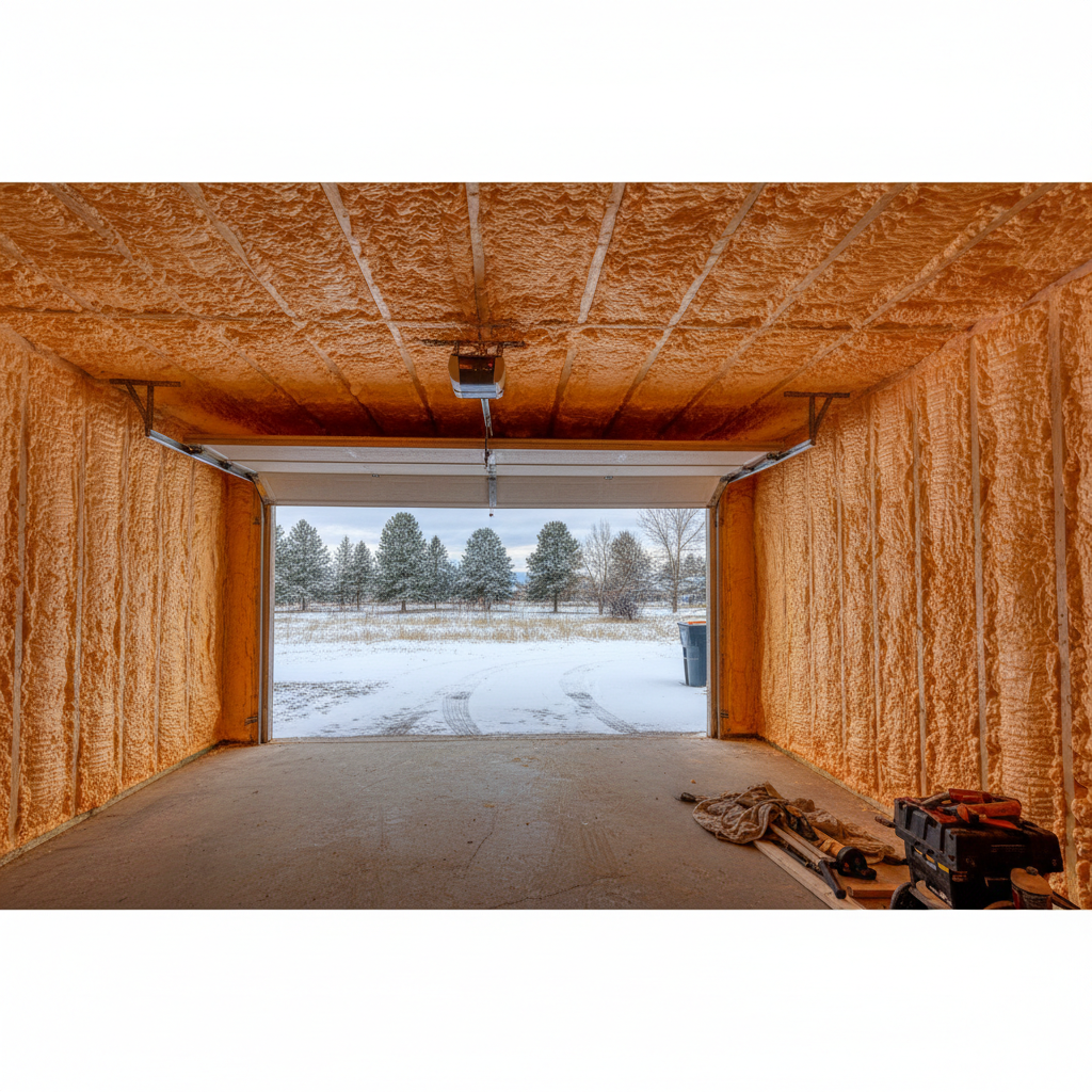 Completed closed cell spray foam work at a residential property in Boise, ID