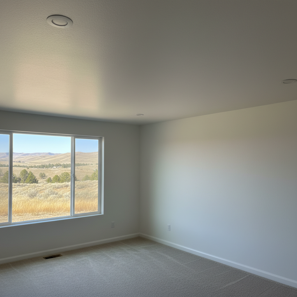 Completed ceiling water damage repair work at a residential property in Boise, ID