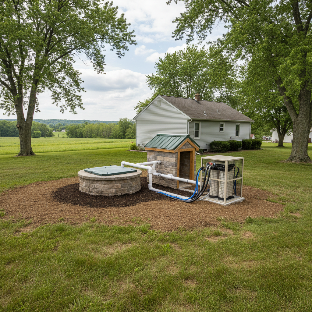 Completed water treatment work at a residential property in Rockford, IL