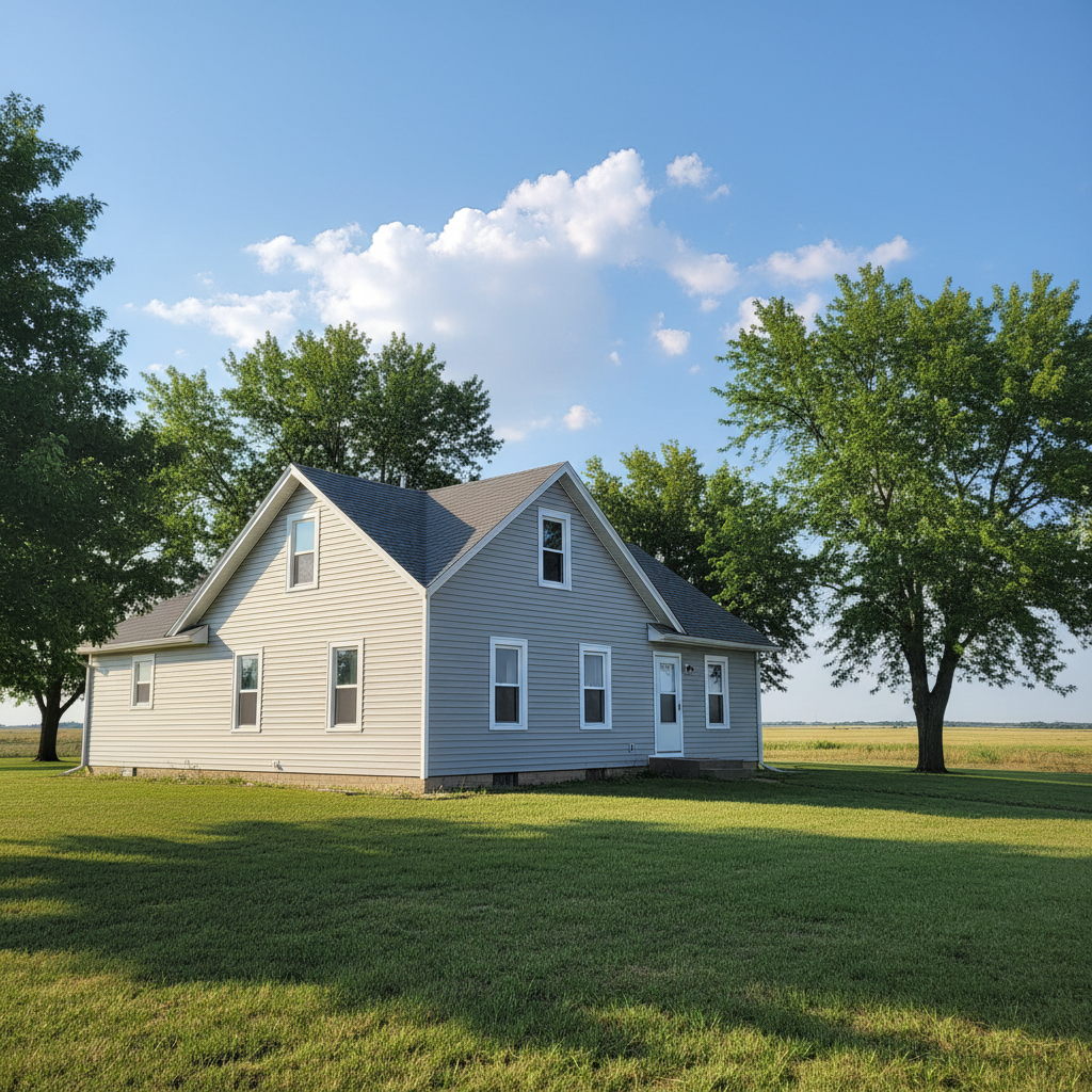 Completed siding installation work at a residential property in Dodge City, KS