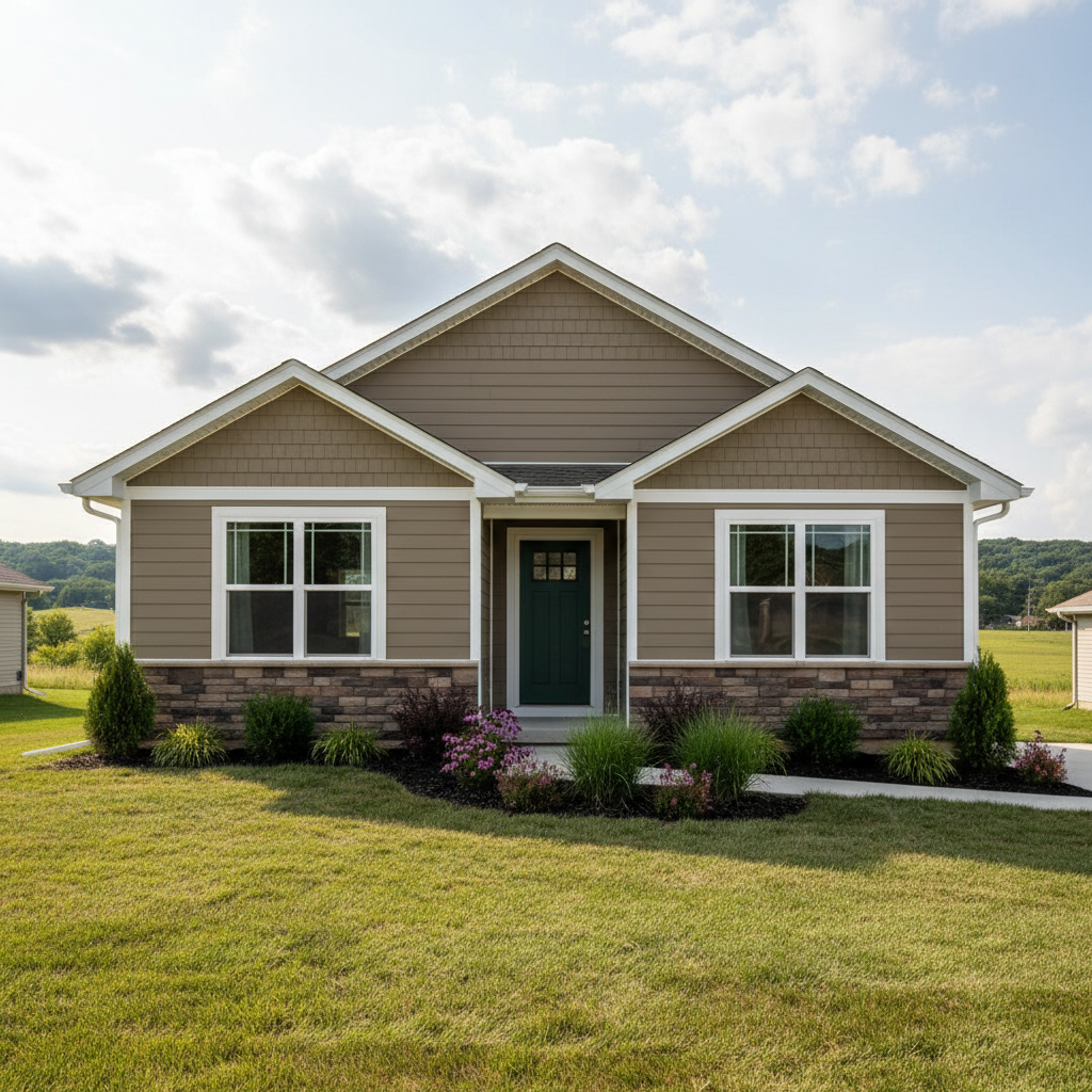 Completed siding replacement work at a residential property in Topeka, KS