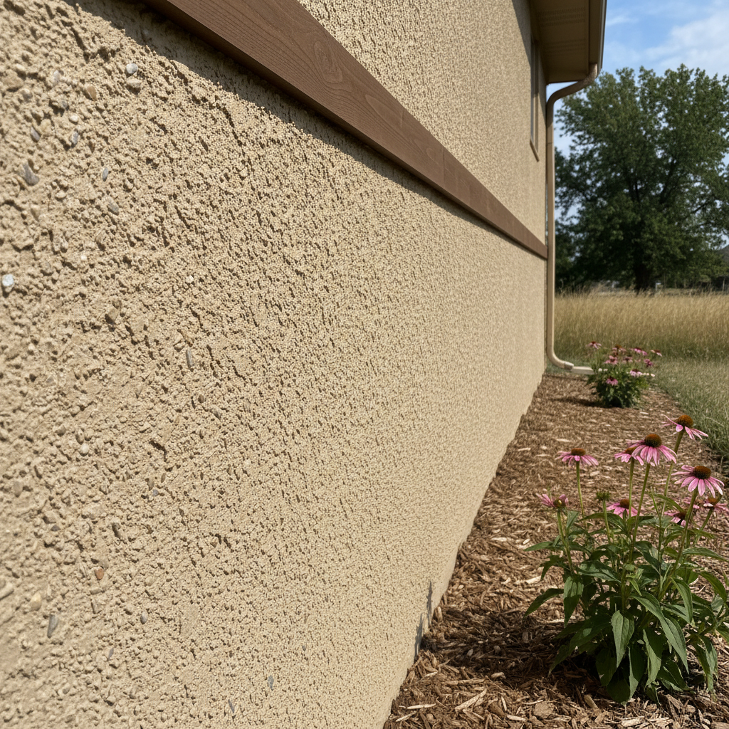 Completed stucco inspection work at a residential property in Wichita, KS