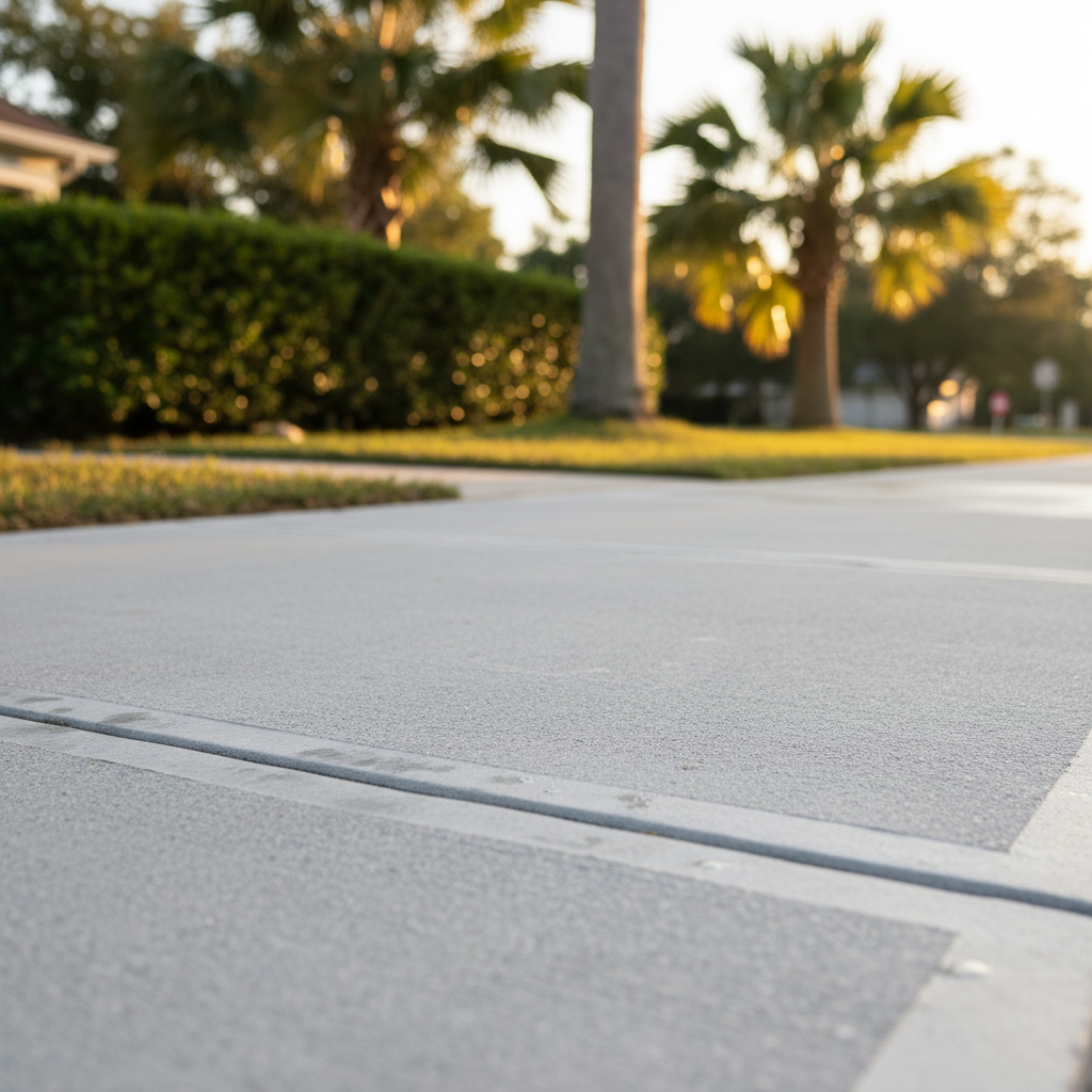 Completed concrete sidewalks work at a residential property in New Orleans, LA