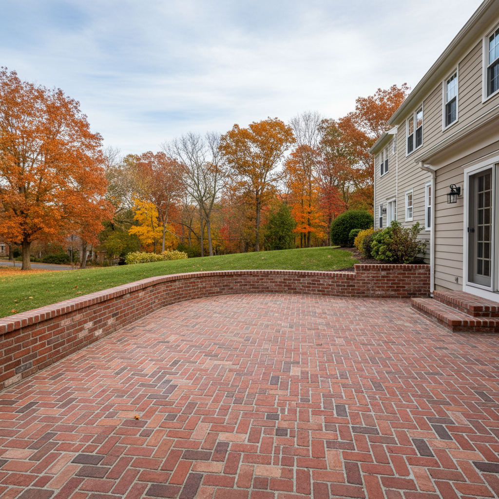 Completed brick laying work at a residential property in Boston, MA