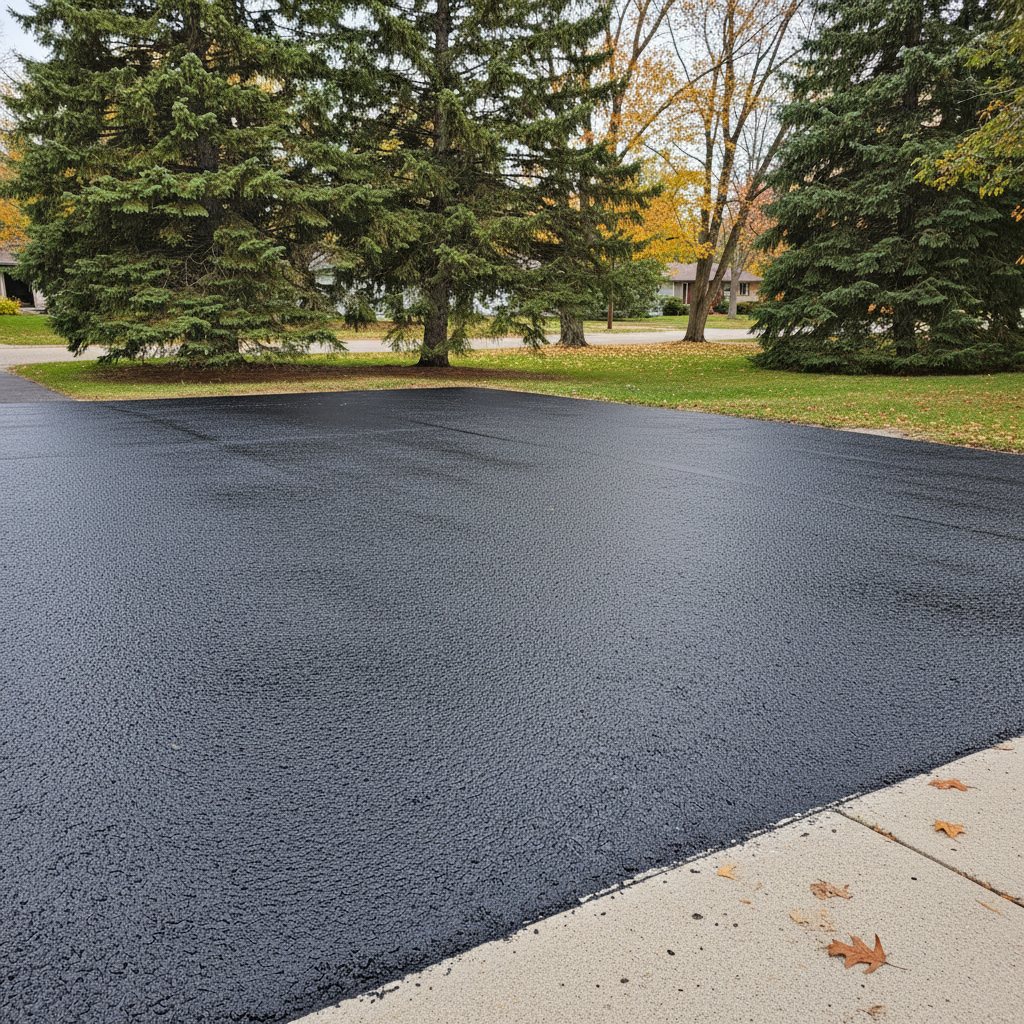 Completed asphalt sealcoating work at a residential property in Duluth, MN