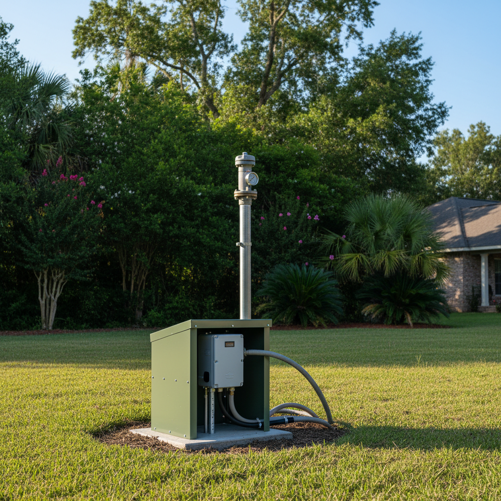 Completed pump installation work at a residential property in Gulfport, MS