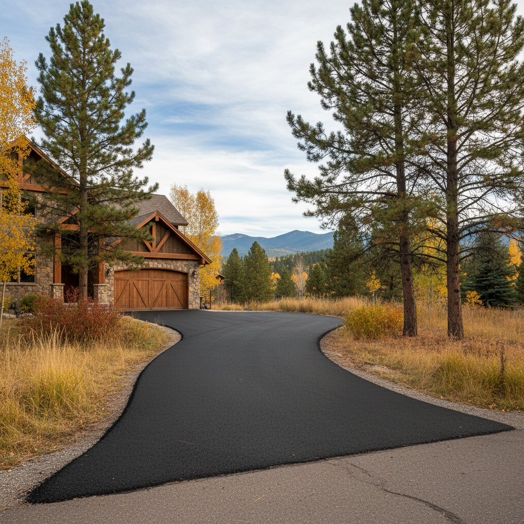 Completed residential asphalt work at a residential property in Missoula, MT