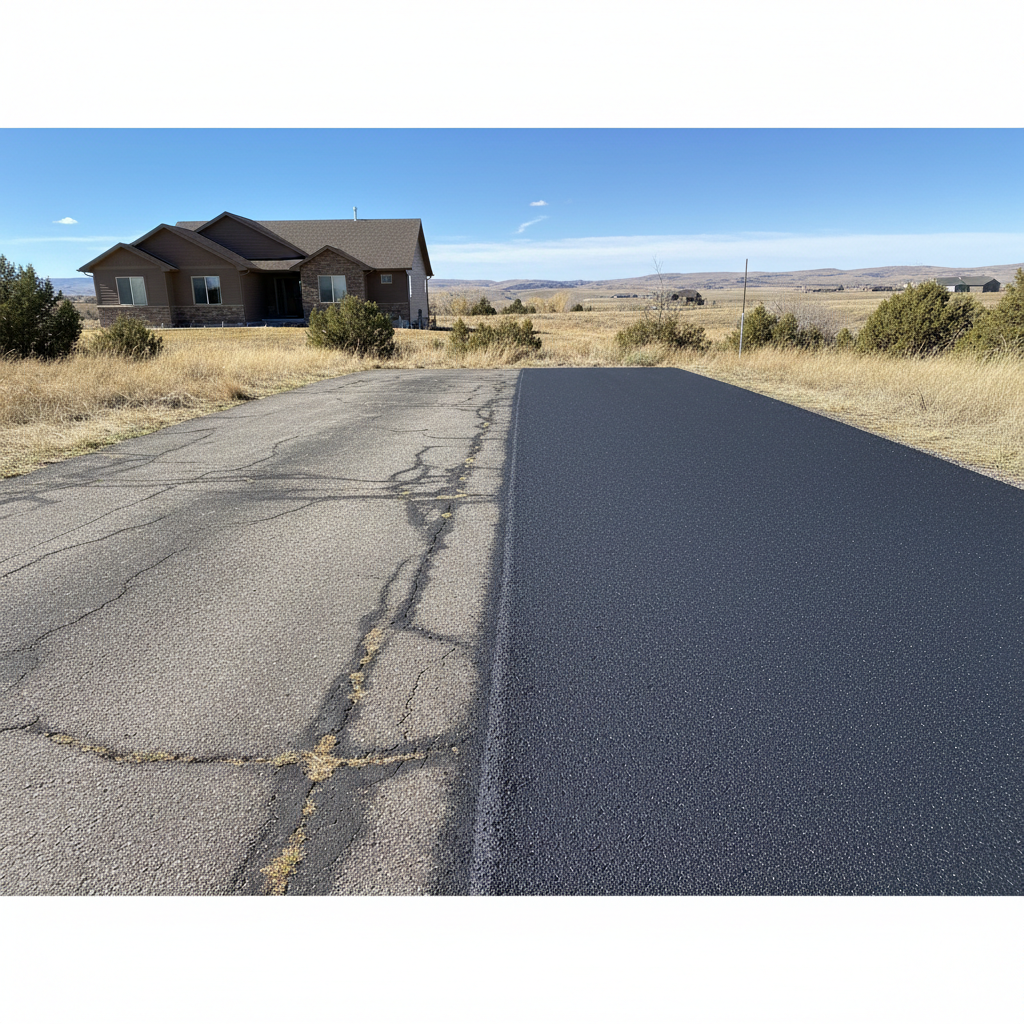 Completed commercial asphalt work at a residential property in Billings, MT