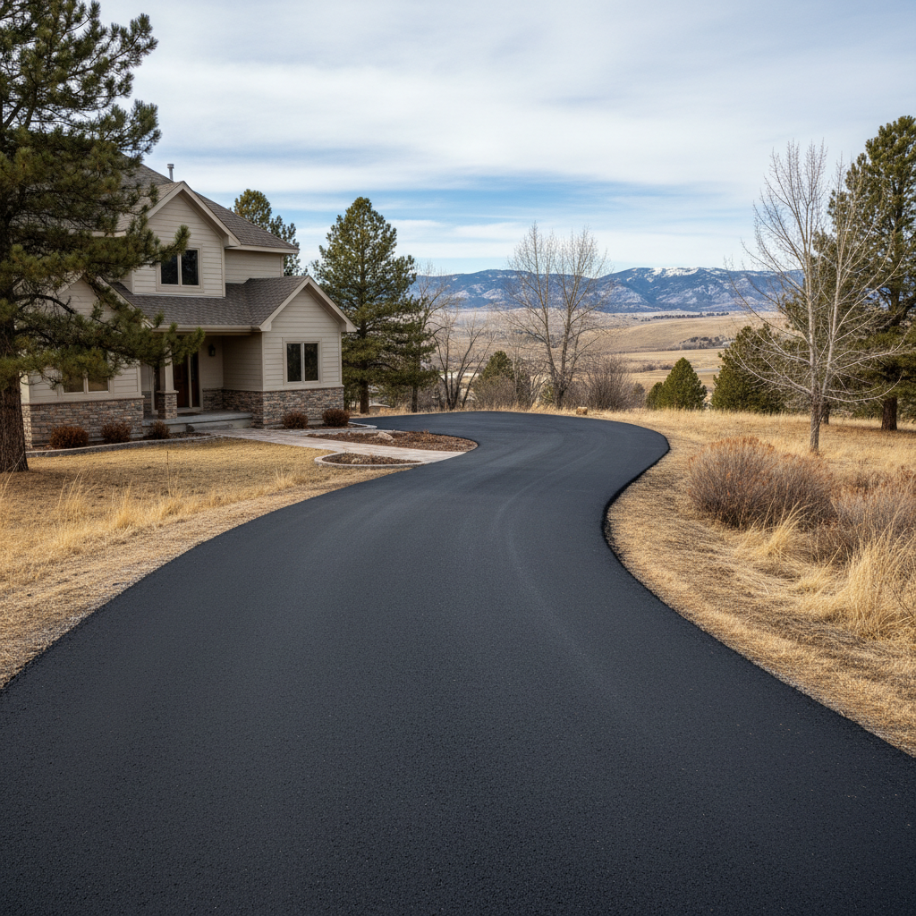 Completed residential asphalt work at a residential property in Billings, MT
