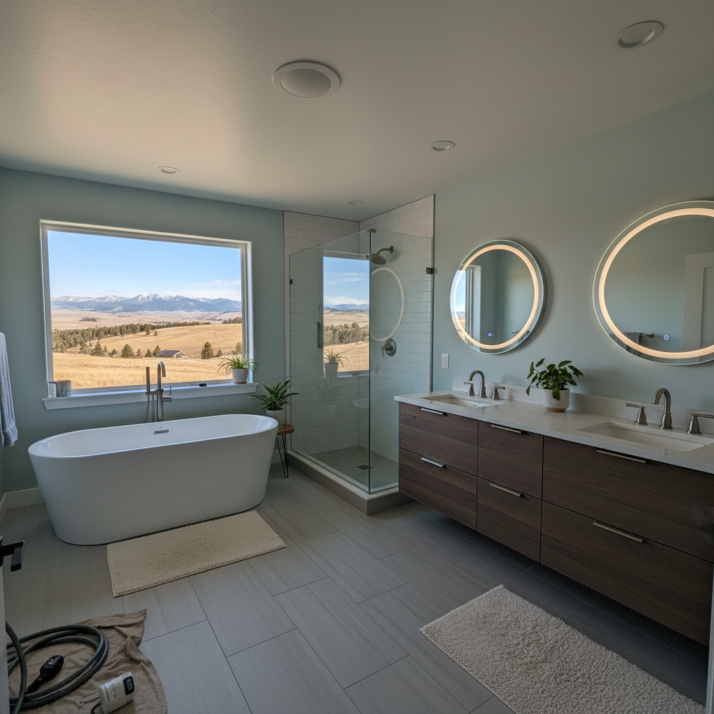 Completed bathroom modernization work at a residential property in Great Falls, MT