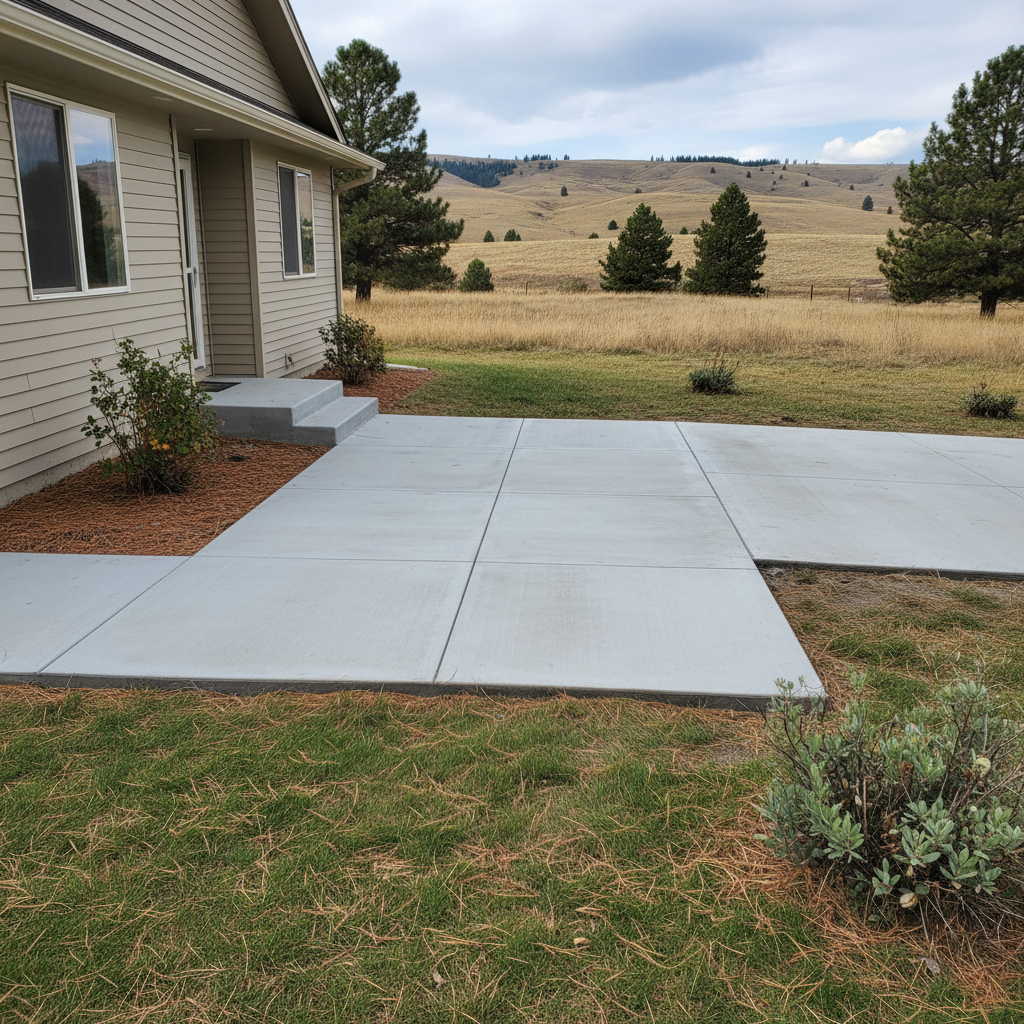 Completed concrete repair work at a residential property in Great Falls, MT