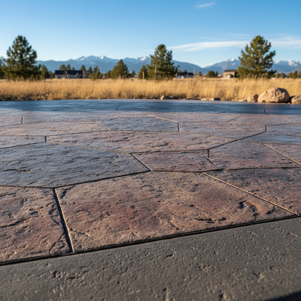 Completed decorative concrete work at a residential property in Billings, MT