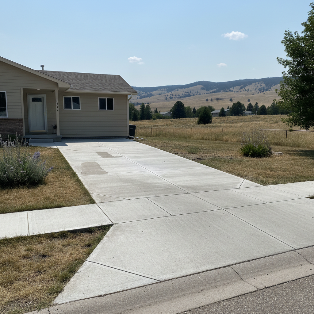 Completed concrete repair work at a residential property in Billings, MT