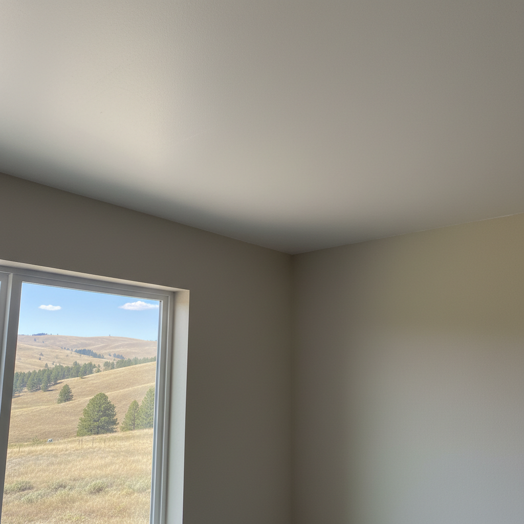 Completed popcorn ceiling removal work at a residential property in Billings, MT