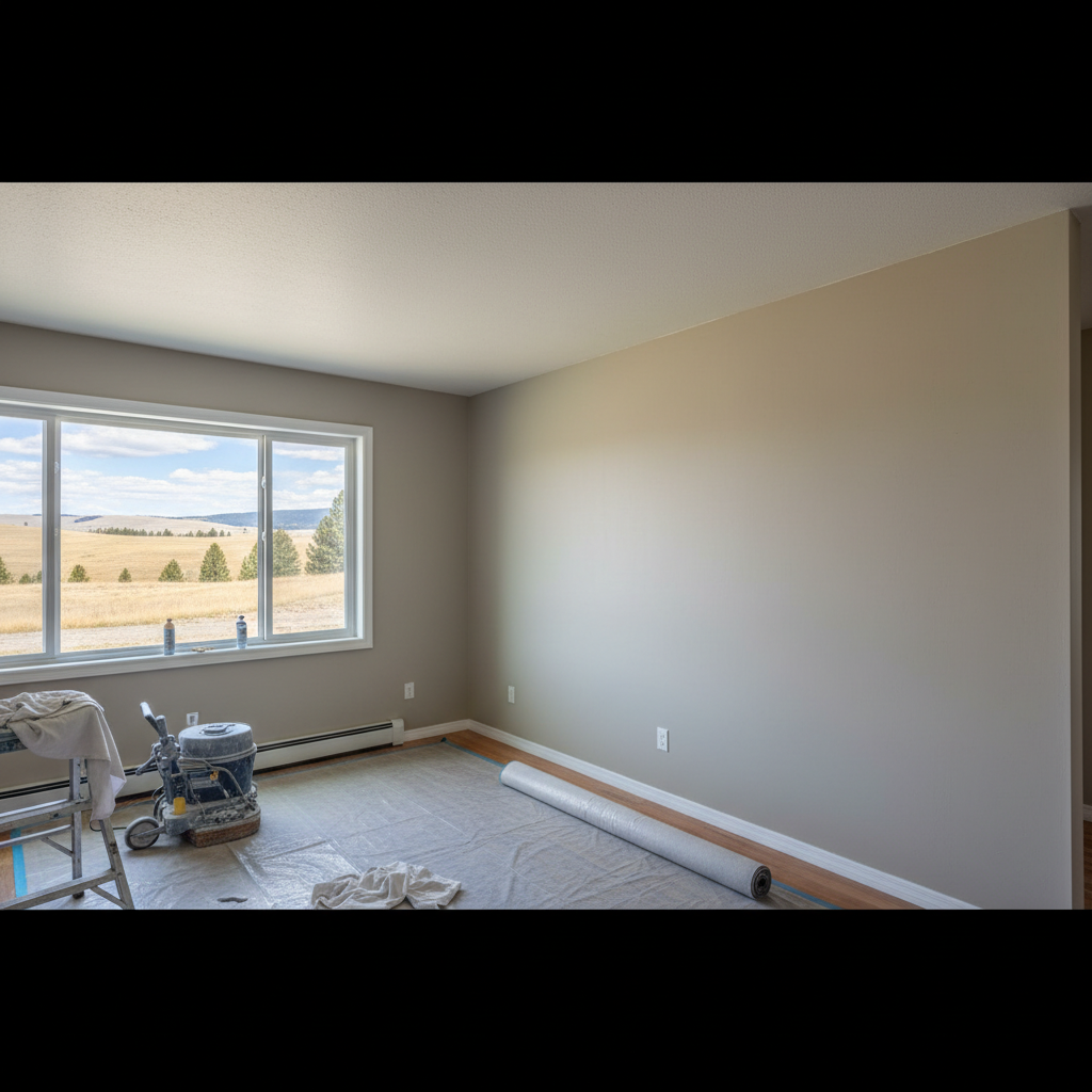 Completed wallpaper removal work at a residential property in Great Falls, MT