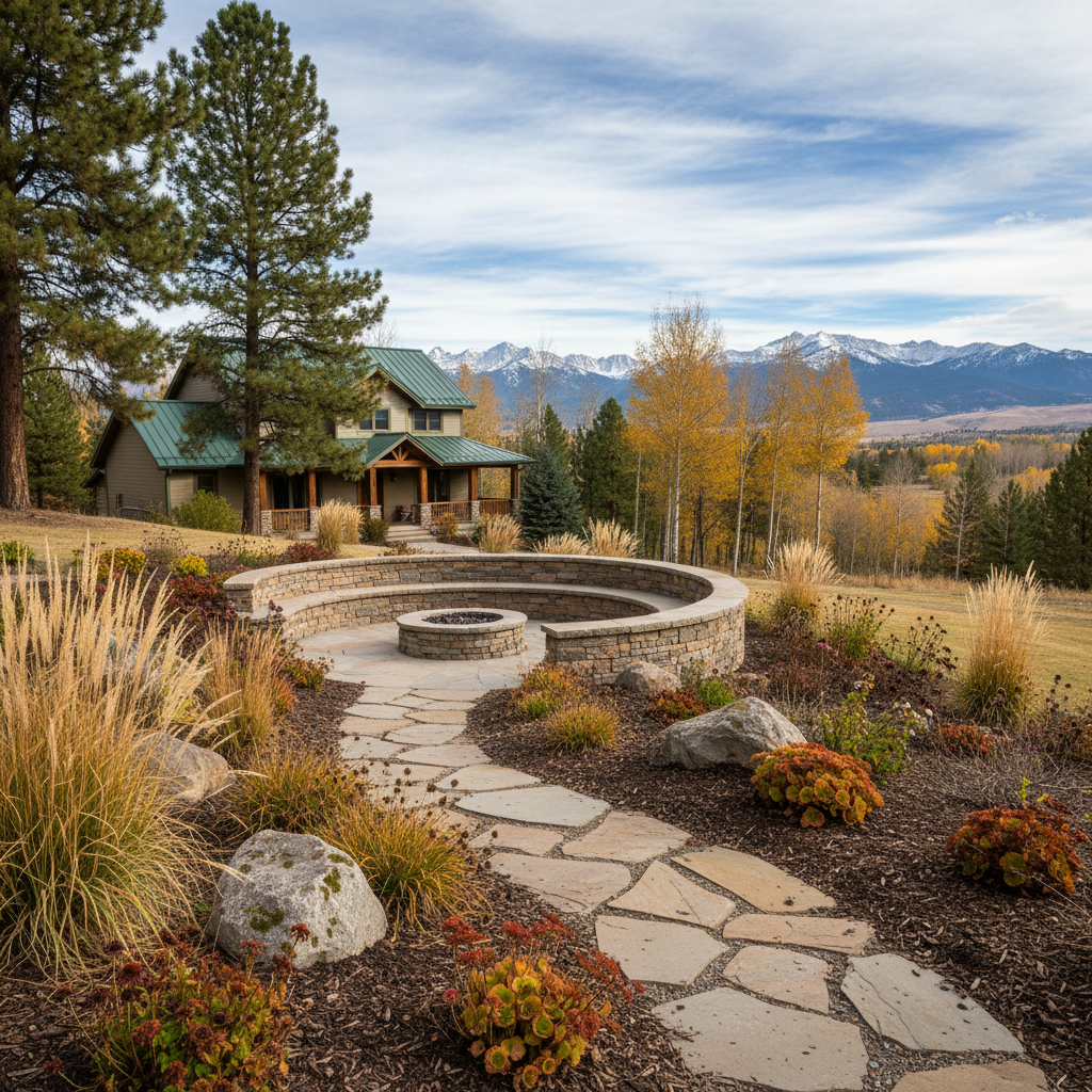 Completed landscape design work at a residential property in Missoula, MT