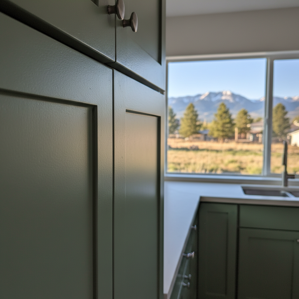 Completed cabinet painting work at a residential property in Missoula, MT