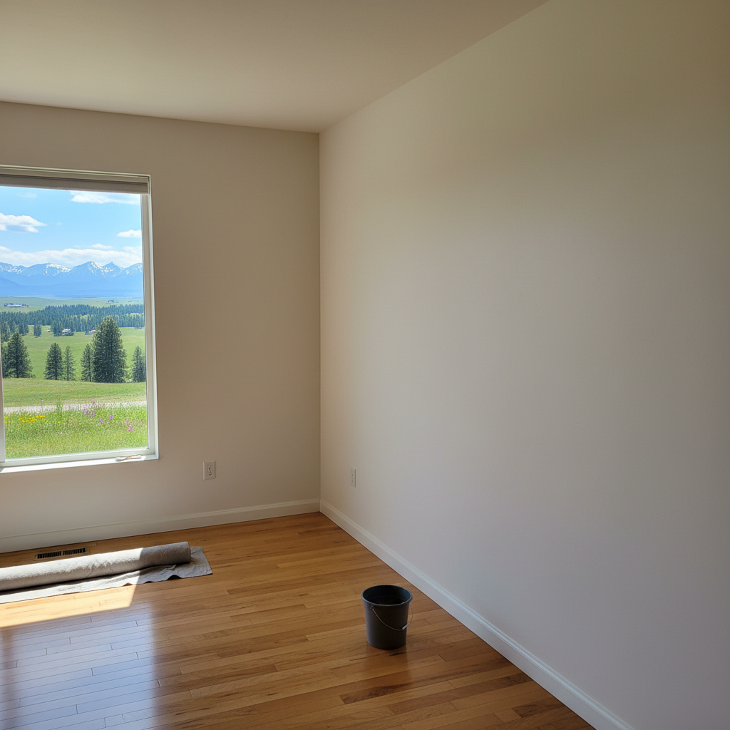 Completed wallpaper removal work at a residential property in Kalispell, MT