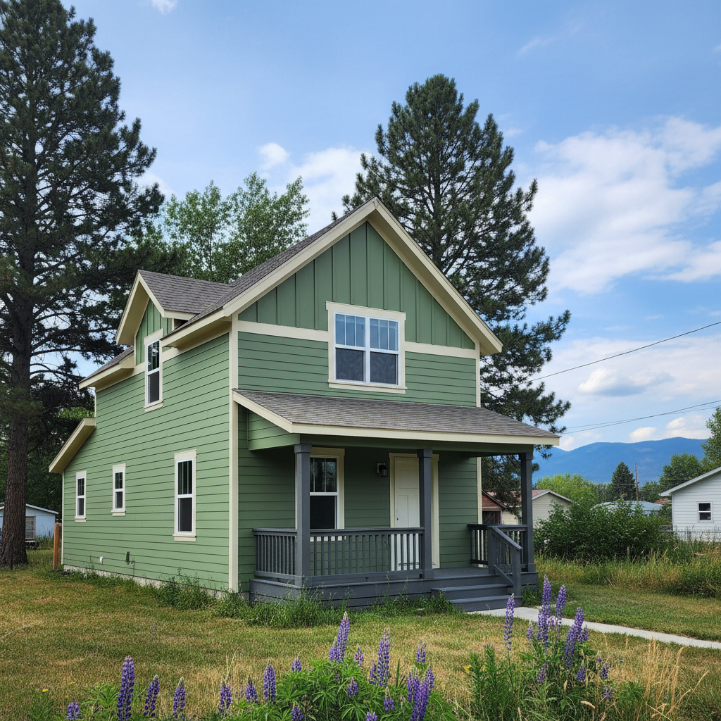 Completed exterior painting work at a residential property in Missoula, MT