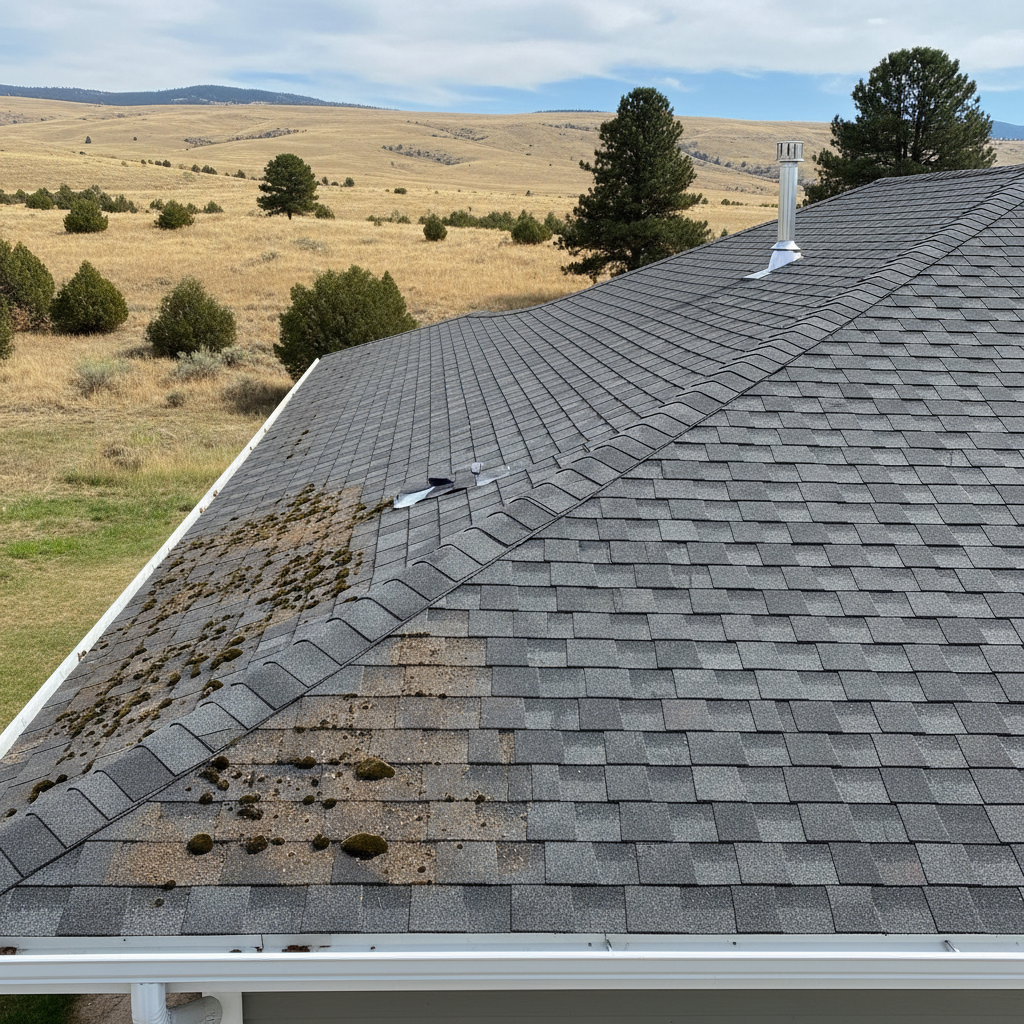 Completed roof replacement work at a residential property in Billings, MT