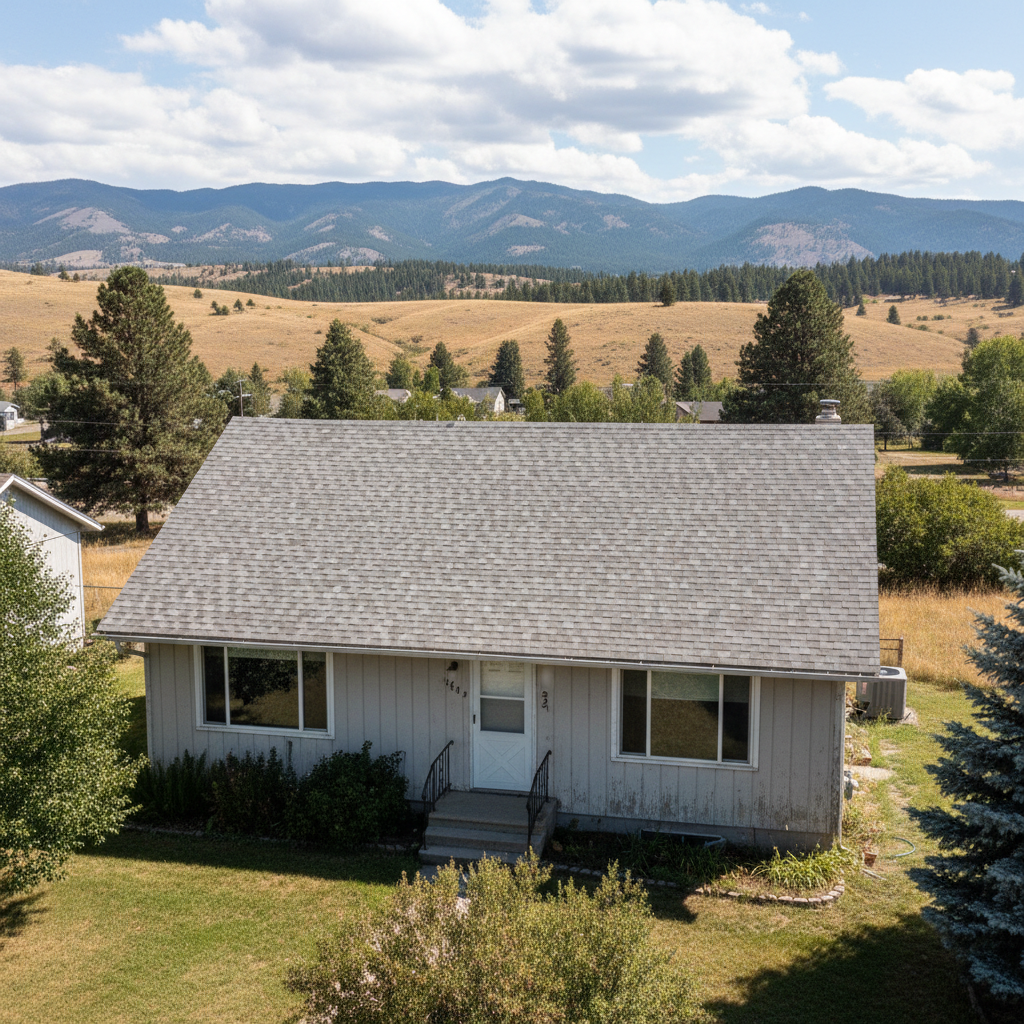 Completed storm damage repair work at a residential property in Polson, MT