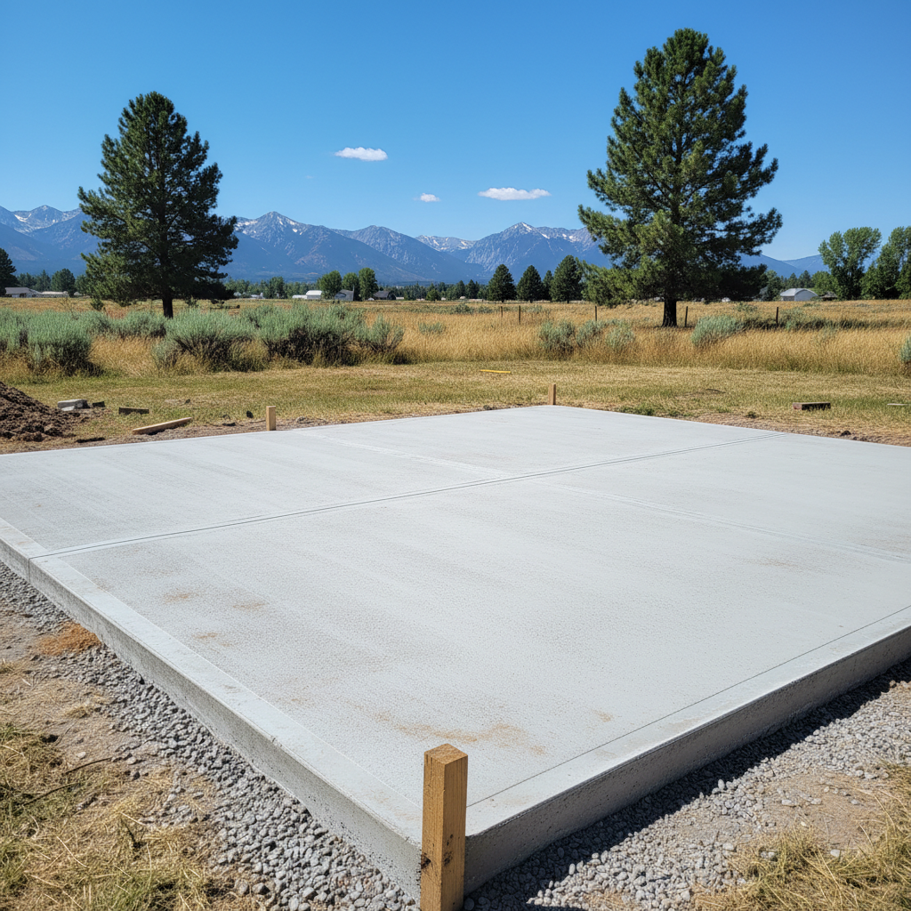 Completed shed foundation work work at a residential property in Victor, MT