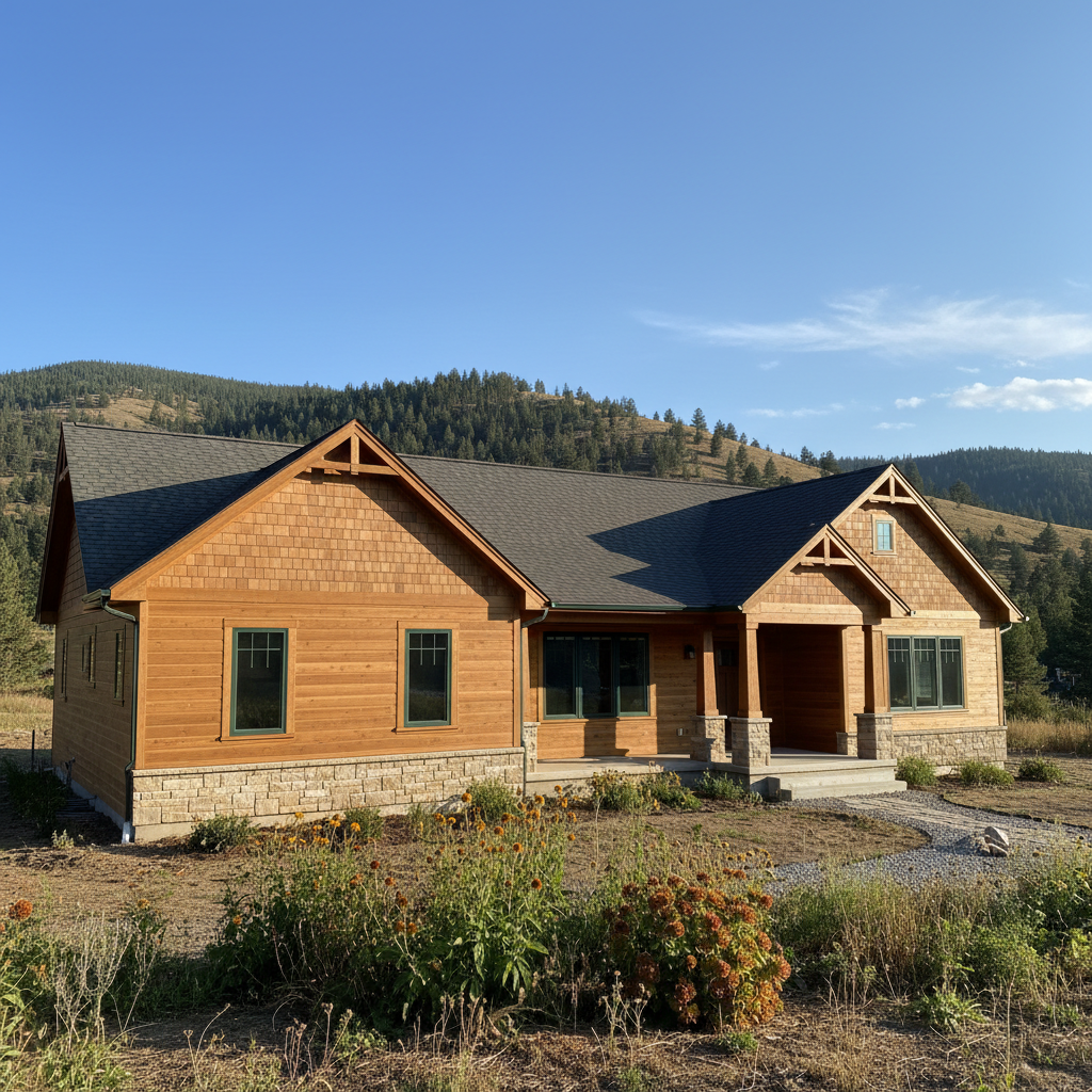 Completed siding installation work at a residential property in Missoula, MT